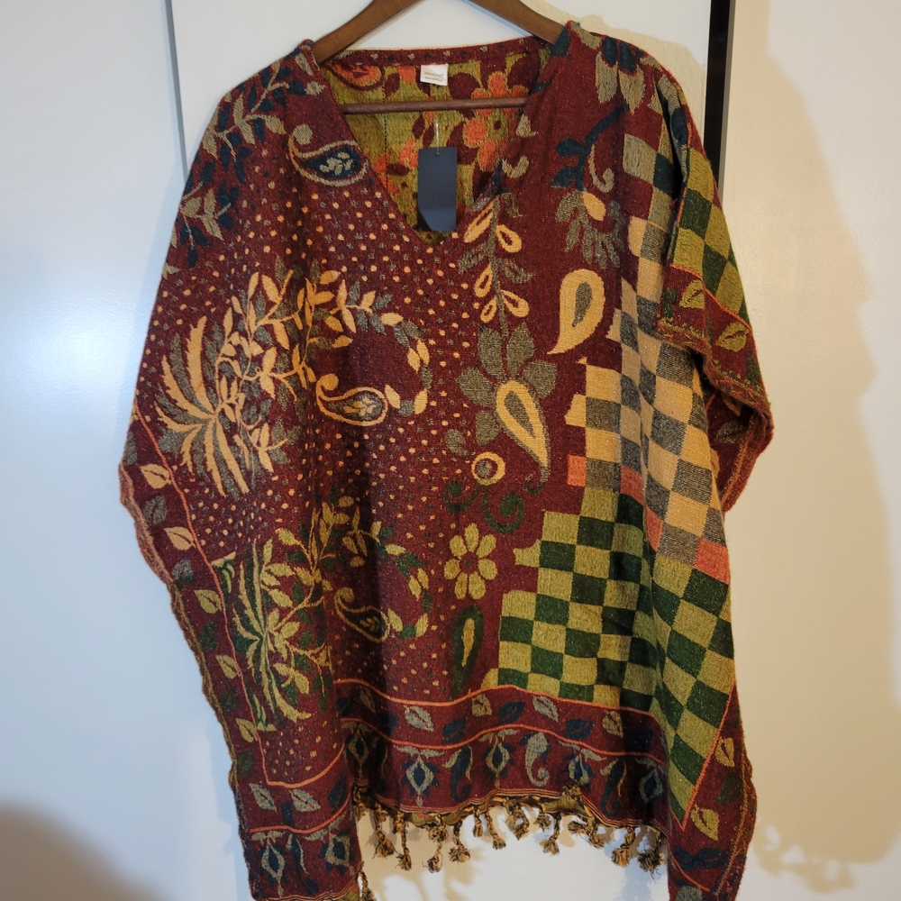 Jackpot Colorful Bohemian  Poncho /Top